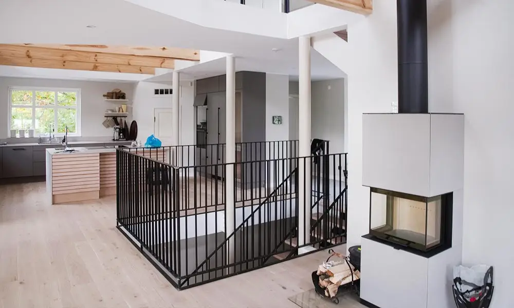 invändigt hus efter nybyggnation klar