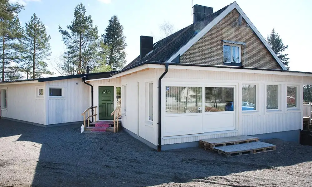 Ombyggnation utfört på hus utvändigt